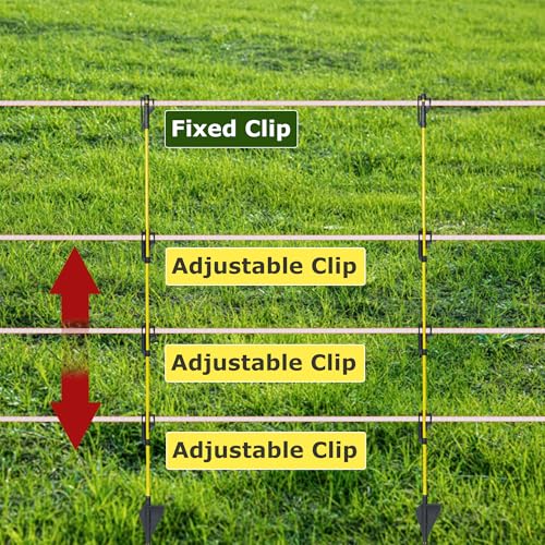 48 inch Fiberglass Electric Fence Posts,Electric Fence Stakes,Yellow 20 pcs - color: 48 INCH, size: 20 pcs