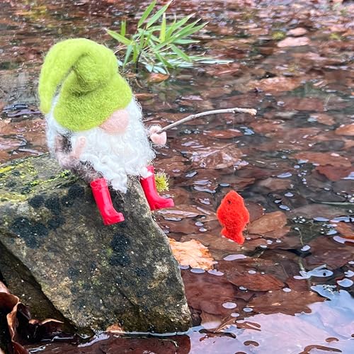 Wizardi Beginner Needle Felting Kit for Adults - Fishing Gnome. Fantasy Felting Kit 12cm Tall. Felting Tools. Wool Felting Supplies. Felt Crafts. Wool Felt. The Makerss - color: Fishing Gnome