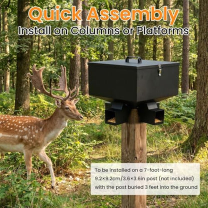 80 Lbs Heavy Duty Wild Deer Feeder Wildlife Station