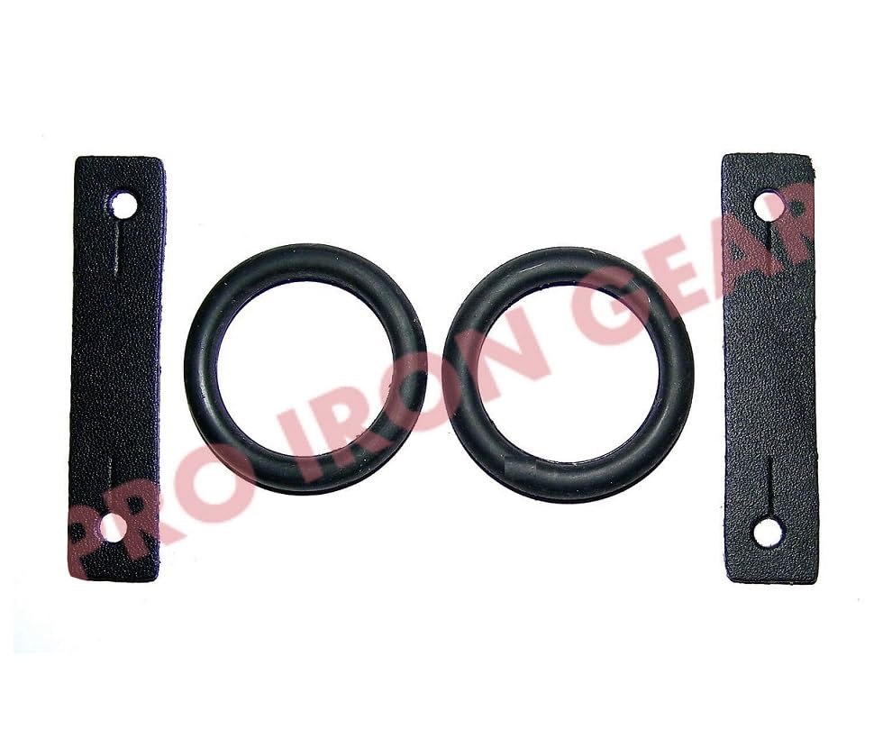 Replacement Peacock Safety Stirrups Rubber Rings Spare Leather Clips Tabs 1 Pair Black