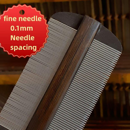 Extra Fine Stainless Steel Lice Comb Easy to Remove Nits and Eggs Reuseabe and Reliable Hair Lice Treatment Combs 4inches Different Double-Sided Needles for All Types Hair Useful