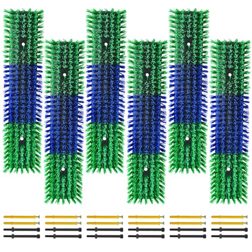 Livestock Scratch Brush With 24 Screws，Animal Back Scratching Brush for Cow,Cattle,Sheep, Horses,Pigs，Massage Grooming Tool(Green, 6pcs) - color: Green, size: 6pcs