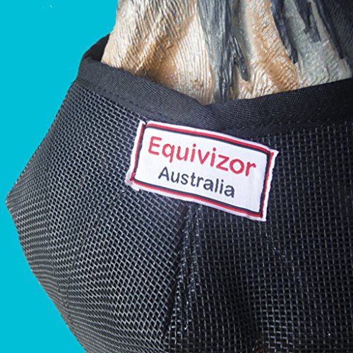EquiVizor 95% UV Eye Protection (Full) Horse Fly Mask with Ears. Designed to Stay On Your Horse, Off the Ground - size: FULL