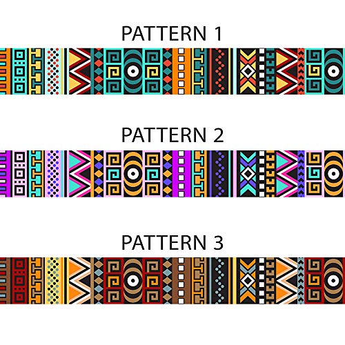 Tribal Nylon Cat Collar 2-Pack, Breakaway with Bell - color: Aztec Brown + Aztec Green