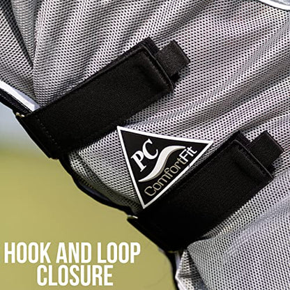 Professional's Choice Comfort-Fit Fly Neck Cover | Jersey Mesh Material | Universal Size (Charcoal/Black) - color: Charcoal/Black