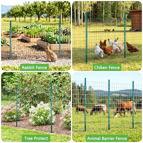 Thealyn Metal 10Pack 7FT Fence Posts for Wire Fencing Heavy Duty U Post - size: 7 Feet (Requires Assembly)