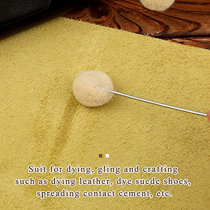 BUTUZE 100 Pcs Wool Daubers, Wool Daubers for Leather Dye - size: 100 Pcs