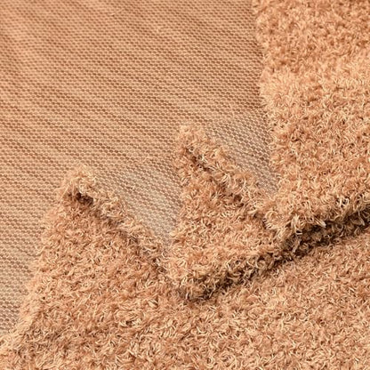 Surf turtle Camel Curly Teddy Fleece Faux Fur Fabric 36" x 59" (Pack of 2) - color: Camel Color, size: 36 x 59 inches (Pack of 2)