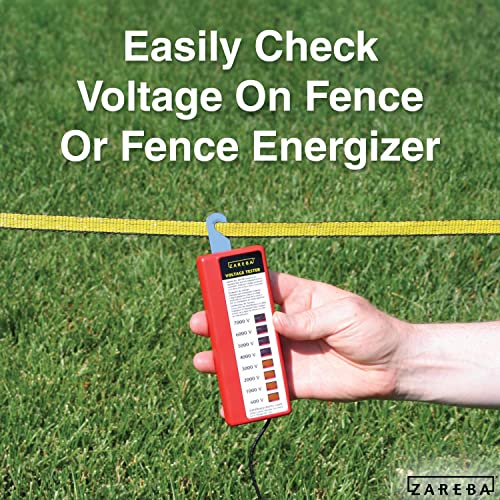 Zareba 8-Light Voltage Tester - Test Low Impedence and Standard Fence Chargers - Test between 600 and 7,000 Volts - RSVT8