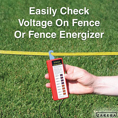 Zareba 8-Light Voltage Tester - Test Low Impedence and Standard Fence Chargers - Test between 600 and 7,000 Volts - RSVT8