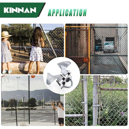 1 Pack KINNAN Chain Link Fence Butterfly Gate Latch, Galvanized Steel Butterfly Gate Latch for 1-3/8" Gate Frame and 2-3/8" Gate Post, Fence Gate Latch with Padlock Hole