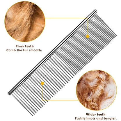 Dog Combs for Grooming, Metal Cat Comb for Long Haired
