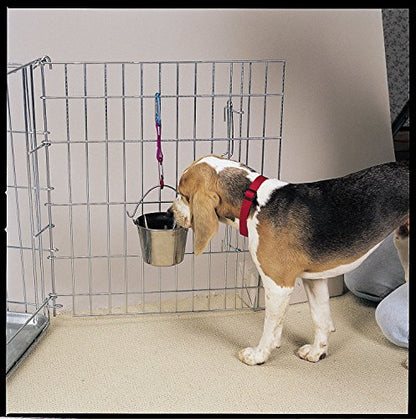 ProSelect Stainless Steel Flat Sided Pails — Durable Pails for Fences, Cages, Crates, or Kennels - 9¾", 9-Quart - size: 9-Quart