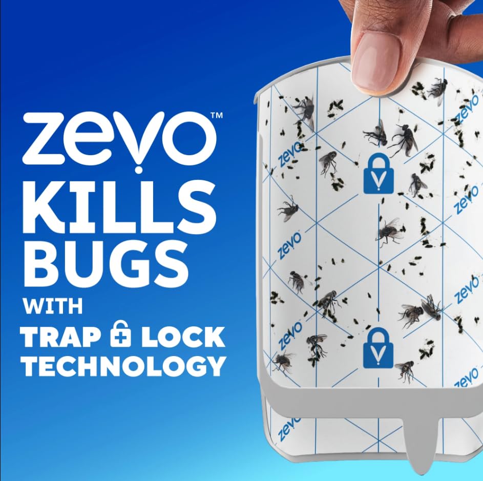Zevo Plug-in Flying Insect Trap Refill Pack, 8 Authentic Cartridges for Indoor Spaces