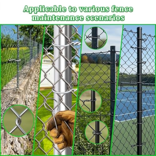 Premium Heavy Duty Round T Post Clips 100 Pack Galvanized Grade Steel Ties 11 Gauge for Wire Strong Hold Won’t Time Rust Resistant Stay tuff Fence Fixing Chain Link Mesh to Garden Farm Highway Sport