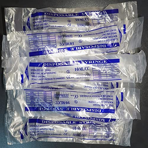 25 Pack 10ml Plastic Syringes with 18Ga, for Scientific Labs, Industrial Dispensing and Liquid Measuring Syringe Tools, Individually Sealed Packaging - style: Classic