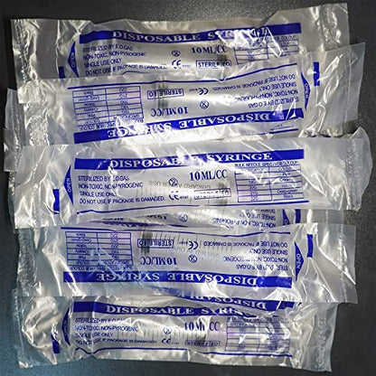 25 Pack 10ml Plastic Syringes with 18Ga, for Scientific Labs, Industrial Dispensing and Liquid Measuring Syringe Tools, Individually Sealed Packaging - style: Classic