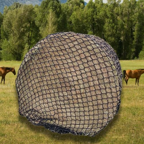 Round Bale Hay Net, Slow Feeder,1.5 Inch Mesh,5x5 ft for Horses