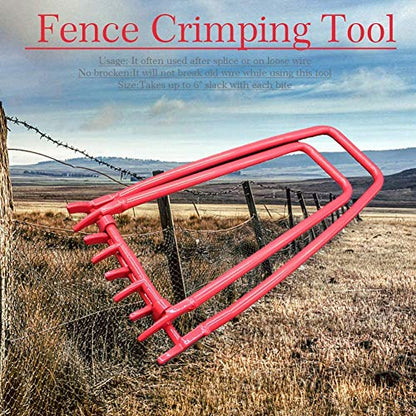 Fence Fixer Tool, Fence Crimping Tool, fencing tool，High Tensile Ranch Barbed Wire Tightener Tightening Repair Crimper Tool