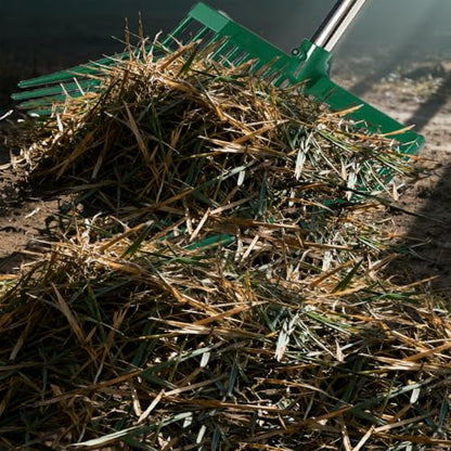 2 Green hay Fork Heads, 18-Tooth Manure Fork Replacement Head, ABS Plastic - color: Green