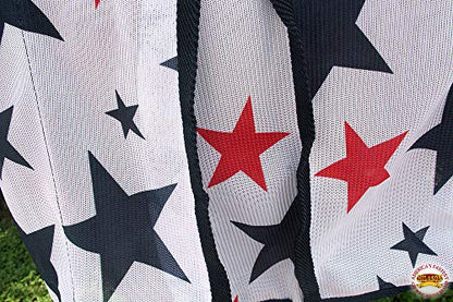 HILASON Horse Fly Sheet Breathable Mesh UV Protection Mosquito Bug Summer - color: Patriotic Us Flag, size: 75 In