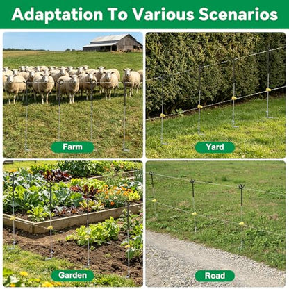 41" Systems Pig Tail Step-in Electric Fence Post for Livestock,30Pcs Black - color: Black