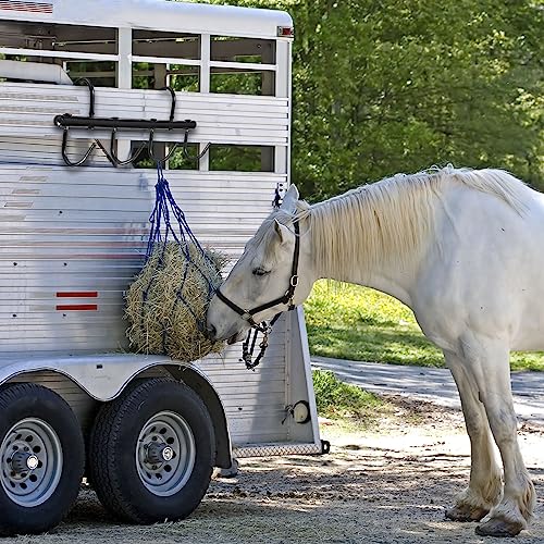 Dunzy 2 Pcs Black Tack Rack with Swivel Hooks 6 Hook Horse Trailer Organizer Portable Tacks Hangers Hanging Bridle for Horse Tack Holder Stall Barn and Fence Trailer Accessories - style: 6 Hooks Style