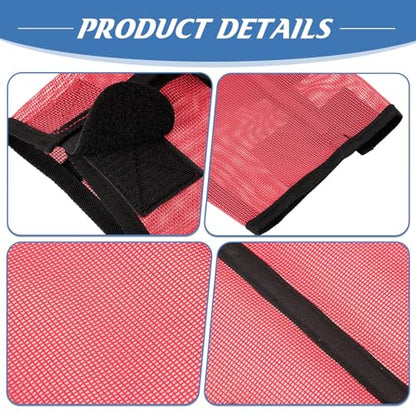 Jexine 8 Pcs Mesh Fly Boots for Horse - color: Pink, Dark Blue