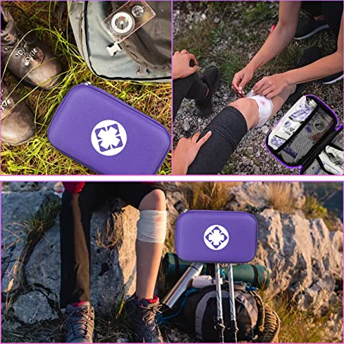 First Aid Kit 276PCS Car Home Camping Essentials Purple Emergency Kit AMORNING - color: Purple-276pcs