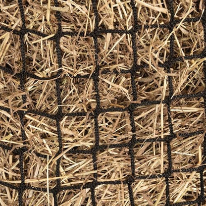Schneiders Full Bale Hay Bag with Knotless 1.25" Slow Feed Hay Net for Horses | Durable 900D Horse Hay Feeder | Fits Standard 2-String Bale | Full-Zip Front | Barn & Trailer Feeding | Color Black
