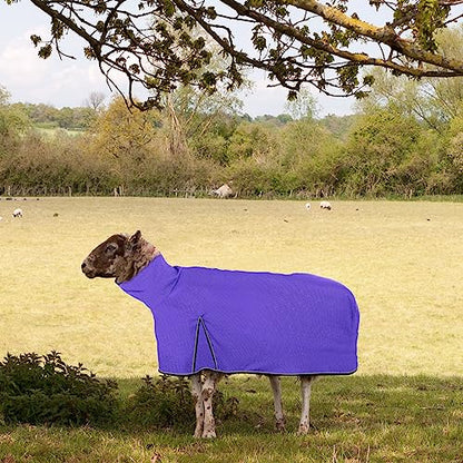 Silkfly 2 Pcs Sheep Blanket Mesh Medium Goat Adjustable Strap, Purple - color: Purple
