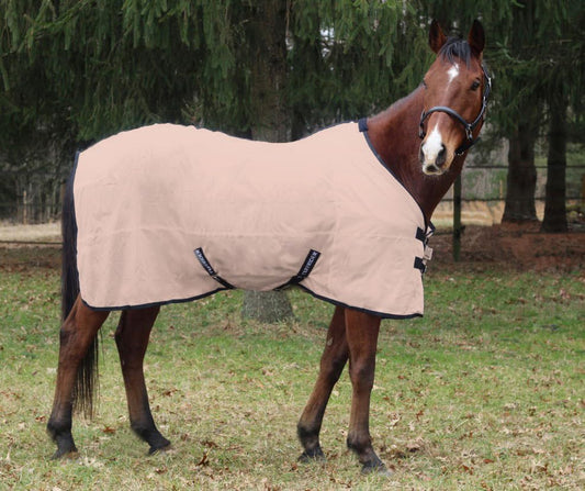 TuffRider Comfy Mesh Fly Sheet | UV Protection Horse Sheet, Standard Neck, 130 Grams Breathable Polyester Mesh- Adobe Rose- 72 - color: Adobe Rose, size: 72
