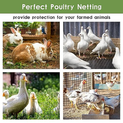 Tongmo 48" x 50' Black Hardware Cloth, 1inch Mesh Chicken Wire Fence, 19 Gauge Vinyl Coated Wire Poultry Net and Welded Wire Roll