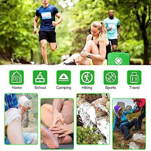 Home-Businesses First-Aid Emergency-Kit for Camping-Car - 300 Pcs Urgent Essential First Aid Kits Refill Supplies with Tourniquet Bandages for Workpalce Green 1st Aid - style: 300Pcs-Green