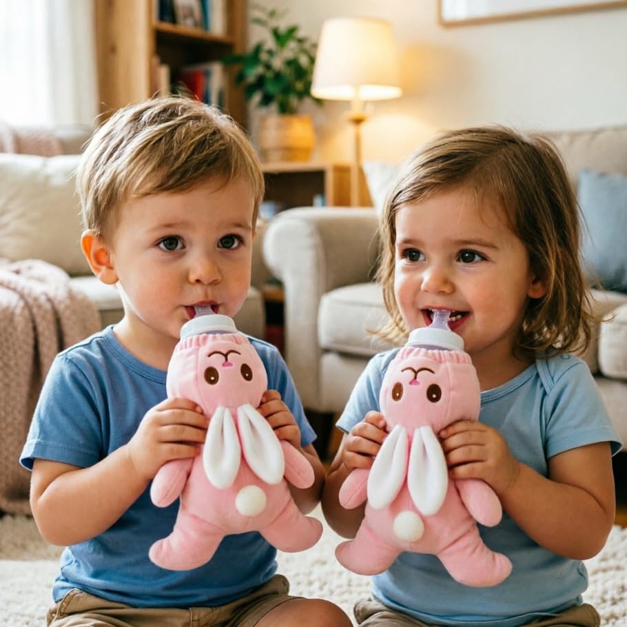 SZCQ Animal Baby Insulated Bottle Bags Milk Bottle Thermal Bag Plush Sleeve Covers Feeder Pouches Storage Cover Milk Pouch Soft Keep Warm Baby Thermal Holder - color: Bunny