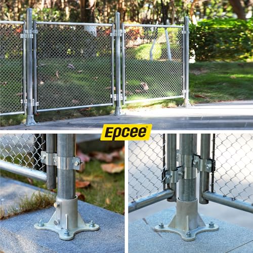 Post 2.5" (2 3/8" OD) Chain Link Fence Post Floor Flange Bracket, for Chain Link Fence Posts, Mailboxes, and Other Steel Round Post Galvanized Anchor Flange Bases (6 Pack) - size: 2.5"