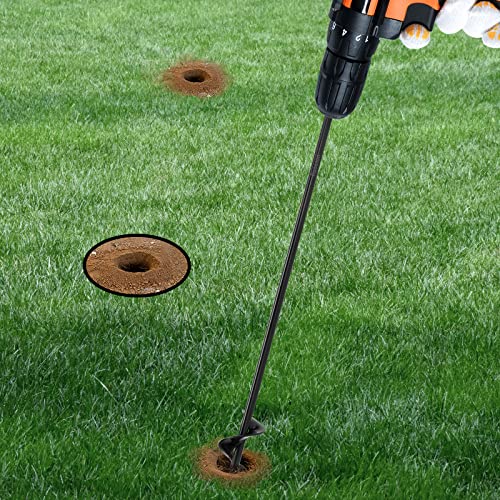 Auger Drill Bit for Planting Ruooson 1.6X17.5 in Garden AugerSpiral Drill, Easy Planter Rapid Planter Plant for 3/8" Hex Drive Drill <1Pcs>. - size: 1.6x17.5In