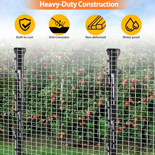 4ft Heavy-Duty Fence Stretcher Bar 2-Pack with 10 Wedges, Steel Fence Tensioner for Farm, Ranch & Garden - Rust-Resistant, Easy Installation - size: 2 Pack