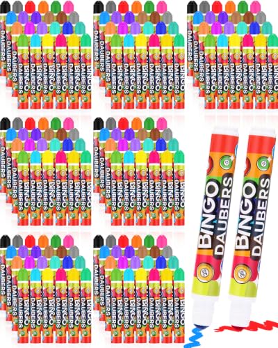 Crtiin 168 Pack Bingo Daubers 0.4oz in 24 Colors Dot Markers, Classic