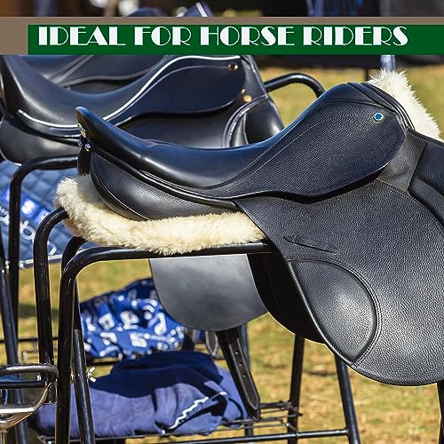 Abbylike 2 Pcs Portable Saddle Rack Steel Foldable Freestanding Saddle Rack Stand Horse Trailer Organizer for Derby Day Horse Supplies Accessories Equipment, 22 x 26 x 36 Inches
