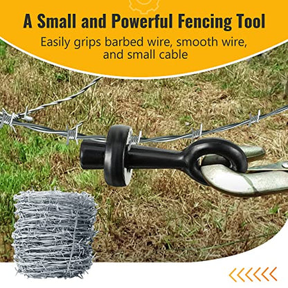 Dreyoo Barbed Wire Pullers, Replacement for S16111000 Wire Gripper for Barb Wire, Fence Stretcher Tool, Effortlessly Tighten and Repair Barb and Fence Wire, Steel Metal, 5 x 2 x 2 Inch, Black