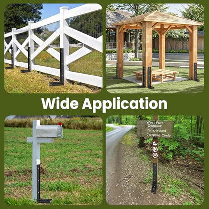 Housolution Fence Post Repair Kit,Separated Fence Post Anchor,1 Pack - size: 1 Pack