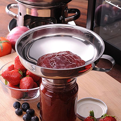 Stainless Steel Funnel for Mason Jar with Handle for Regular and Wide Mouth Jars (Neck-4.5cm) - size: 1 Pack Neck-1.77"