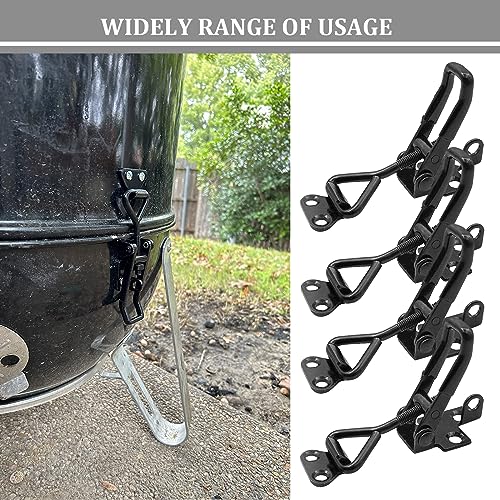 8Pack Heavy Duty Toggle Clamp Latch 4003 Style, Black Toggle Clamps | 1320lb Capacity Pull Clamp Adjustable Quick Release Hasp Clamps,Metal Toggle Latches Catch for Smoker Door Tool Box Trunk Jig - color: Black-4pcs