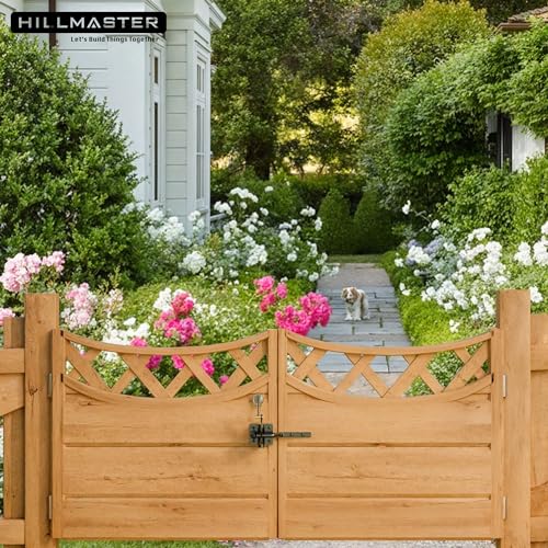 HILLMASTER Self Locking Gate Latch for Wooden Fence Heavy Duty,Gravity Lever Fence Door Latches with Steel Spring Cable Pull String Gate Hardware Gate Lock for Outdoor Secure Pool,Garden,Black Finish - size: 1 Pack