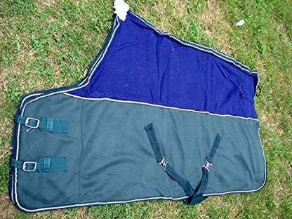 CHALLENGER 64" Horse Sheet Polar Fleece Cooler Blanket Green 4305