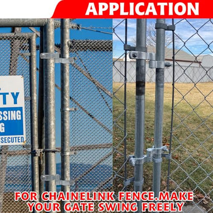 2-3/8" Chain Link Fence Frame Gate Post Male Hinge, Pack of 4,Galvanized Steel Gate Hinge for Fence Posts, Bolts & Nuts Included - size: 2-3/8" Male