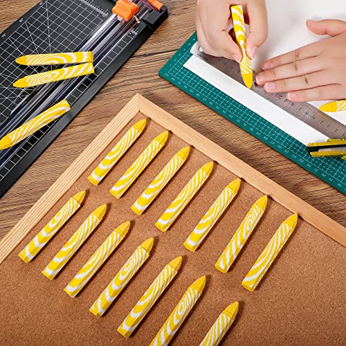 Tudomro 24 Pcs Lumber Crayons Bulk Wax Tire Marker Drawing Crayons for Marking on Lumber Metal Wood Carton Ceramics Glass Plastic, 3.94 x 0.55 Inch (Yellow) - color: Yellow