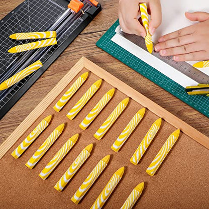 Tudomro 24 Pcs Lumber Crayons Bulk Wax Tire Marker Drawing Crayons for Marking on Lumber Metal Wood Carton Ceramics Glass Plastic, 3.94 x 0.55 Inch (Yellow) - color: Yellow