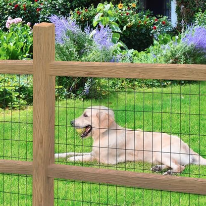 Black PVC Coated Welded Wire Fence 56" x 50' Roll, 2"x4" Mesh, 14 Gauge - color: Black, size: 2''x4'' 14GA 56''x50'
